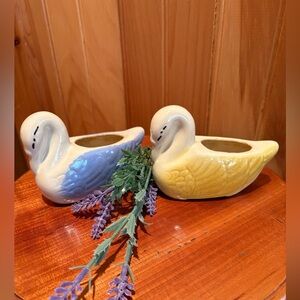 Vintage Swan Planters, from the mid-20th century